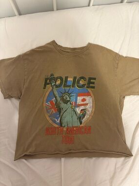 Police Brown Short Sleeve North American Tour Tee